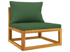 vidaXL 2-tlg. Garten-Sofa-Set mit Kissen Massivholz Akazie