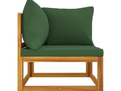 vidaXL 2-tlg. Garten-Sofa-Set mit Kissen Massivholz Akazie
