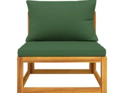 vidaXL 2-tlg. Garten-Sofa-Set mit Kissen Massivholz Akazie