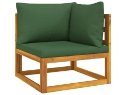vidaXL 2-tlg. Garten-Sofa-Set mit Kissen Massivholz Akazie