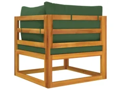 vidaXL 2-tlg. Garten-Sofa-Set mit Kissen Massivholz Akazie