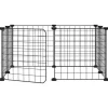 vidaXL 8-Tlg Haustierkäfig mit Tür Schwarz 35x35 cm Stahl Modell 4