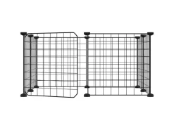 vidaXL 8-Tlg Haustierkäfig mit Tür Schwarz 35x35 cm Stahl Modell 4