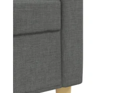 vidaXL 3-Tlg Sofagarnitur Dunkelgrau Stoff 2149639
