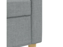 vidaXL 2-Tlg Sofagarnitur Hellgrau Stoff 2149641