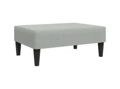 vidaXL 2-Tlg Sofagarnitur mit Kissen Hellgrau Samt 3216268