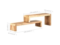 vidaXL 2-tlg. TV-Schrank Massivholz Akazie
