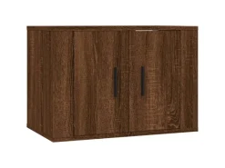 vidaXL 3-tlg. TV-Schrank-Set Braun Eichen-Optik Holzwerkstoff 1