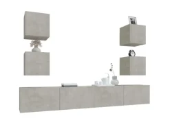 vidaXL 6-tlg. TV-Schrank-Set Betongrau Holzwerkstoff 4