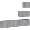 vidaXL 4-tlg. TV-Schrank-Set Grau Sonoma Holzwerkstoff Modell 12