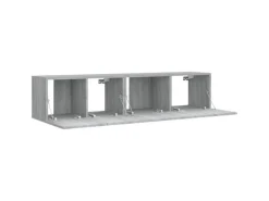 vidaXL 2-tlg. TV-Schrank-Set Grau Sonoma Holzwerkstoff Version 1