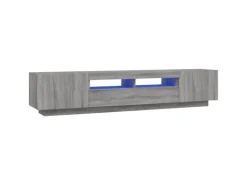vidaXL 2-tlg. TV-Schrank-Set LED-Leuchten Grau Sonoma Holzwerkstoff 2