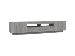 vidaXL 2-tlg. TV-Schrank-Set LED-Leuchten Grau Sonoma Holzwerkstoff 2