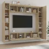 vidaXL 8-tlg. TV-Schrank-Set Sonoma-Eiche Holzwerkstoff Modell 22