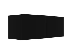 vidaXL 3-tlg. TV-Schrank-Set Schwarz Holzwerkstoff 2