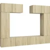 vidaXL 6-tlg. TV-Schrank-Set Sonoma-Eiche Holzwerkstoff 6