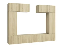 vidaXL 6-tlg. TV-Schrank-Set Sonoma-Eiche Holzwerkstoff 6
