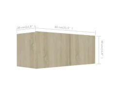 vidaXL 8-tlg. TV-Schrank-Set Sonoma-Eiche Holzwerkstoff 4