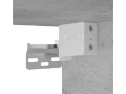vidaXL 3-tlg. TV-Wohnwand mit LED-Leuchten Betongrau Modell 1