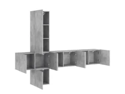 vidaXL 5-Tlg Wohnwand Betongrau Holzwerkstoff 3216460