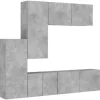vidaXL 5-tlg. Wohnwand Betongrau Holzwerkstoff Modell 8