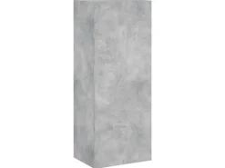 vidaXL 4-Tlg Wohnwand Betongrau Holzwerkstoff 3216503