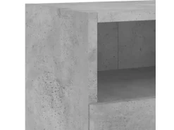 vidaXL 4-Tlg Wohnwand Betongrau Holzwerkstoff 3216503
