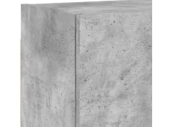 vidaXL 4-Tlg Wohnwand Betongrau Holzwerkstoff 3216503