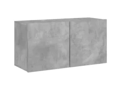 vidaXL 5-tlg. Wohnwand Betongrau Holzwerkstoff Modell 3