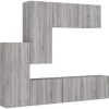 vidaXL 5-Tlg Wohnwand Grau Sonoma Holzwerkstoff 3216494