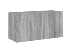 vidaXL 4-Tlg Wohnwand Grau Sonoma Holzwerkstoff 3216433