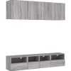 vidaXL 5-Tlg Wohnwand Grau Sonoma Holzwerkstoff 3216516