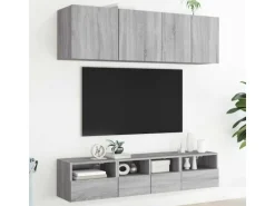 vidaXL 5-Tlg Wohnwand Grau Sonoma Holzwerkstoff 3216516