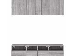 vidaXL 5-Tlg Wohnwand Grau Sonoma Holzwerkstoff 3216516
