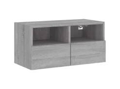 vidaXL 5-Tlg Wohnwand Grau Sonoma Holzwerkstoff 3216516