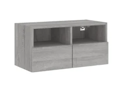 vidaXL 5-Tlg Wohnwand Grau Sonoma Holzwerkstoff 3216544