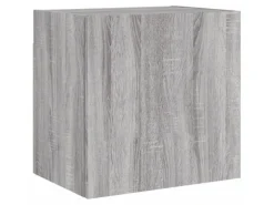 vidaXL 4-Tlg Wohnwand Grau Sonoma Holzwerkstoff 3216505