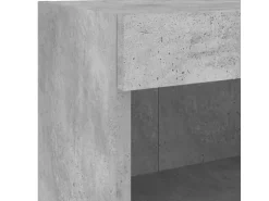 vidaXL 7-tlg. Wohnwand mit LED-Beleuchtung Betongrau Holzwerkstoff