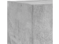 vidaXL 4-tlg. Wohnwand mit LED-Beleuchtung Betongrau Holzwerkstoff Modell 5