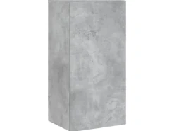 vidaXL 4-tlg. Wohnwand mit LED-Beleuchtung Betongrau Holzwerkstoff Modell 5