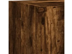 vidaXL 5-Tlg Wohnwand mit LED-Beleuchtung Räuchereiche Holzwerkstoff 3216829