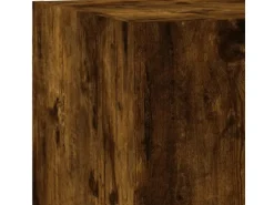 vidaXL 5-Tlg Wohnwand mit LED-Beleuchtung Räuchereiche Holzwerkstoff 3216829