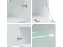 vidaXL 5-Tlg Wohnwand mit LED-Beleuchtung Artisan-Eiche Holzwerkstoff 3324234