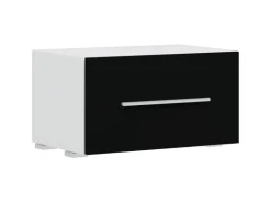 vidaXL 5-Tlg Wohnwand mit LED-Beleuchtung Mattschwarz Holzwerkstoff 3324230