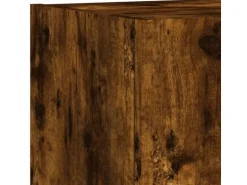 vidaXL 4-Tlg Wohnwand mit LED-Beleuchtung Räuchereiche Holzwerkstoff 3216822