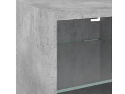 vidaXL 8-Tlg Wohnwand mit LED-Beleuchtung Betongrau Holzwerkstoff 3216636