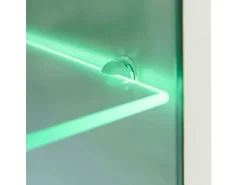 vidaXL 4-Tlg Wohnwand mit TV-Schrank & LED-Leuchten Hochglanz-Schwarz 242573