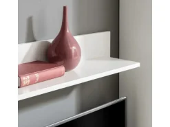 vidaXL 4-Tlg Wohnwand mit TV-Schrank & LED-Leuchten Hochglanz-Schwarz 242573