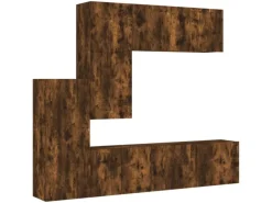 vidaXL 5-Tlg Wohnwand Räuchereiche Holzwerkstoff 3216493