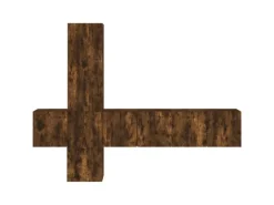 vidaXL 5-Tlg Wohnwand Räuchereiche Holzwerkstoff 3216461